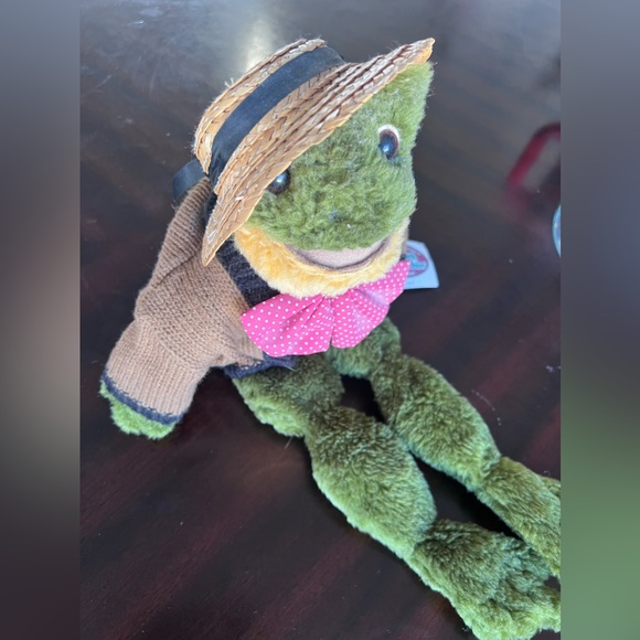 Ganz Cottage Collectibles by Lorraine 1995 Floyd the Frog Bowtie Sweater Hat 21" - Picture 3 of 7